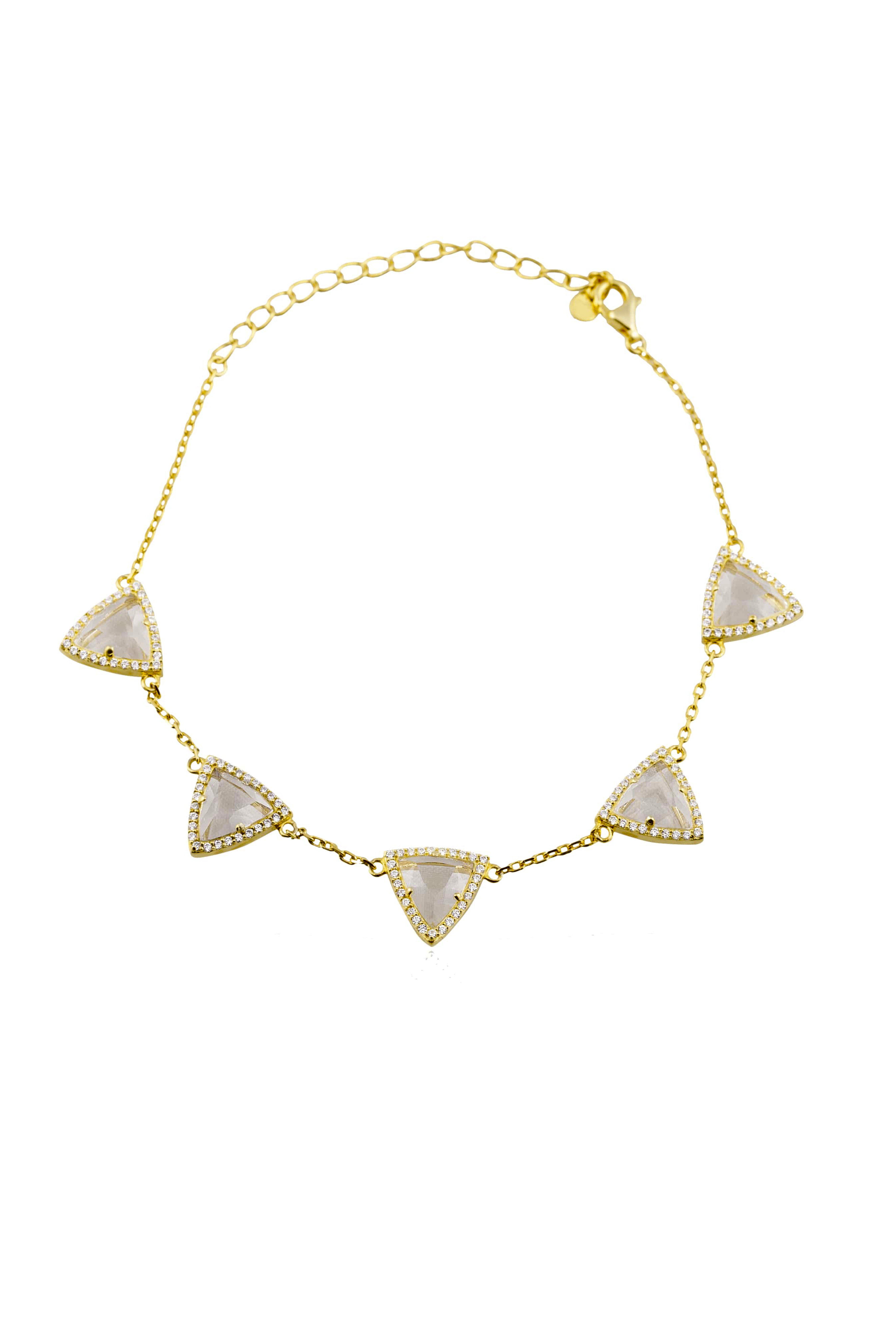 Gold pyramides bracelet - Kyvengy jewelry