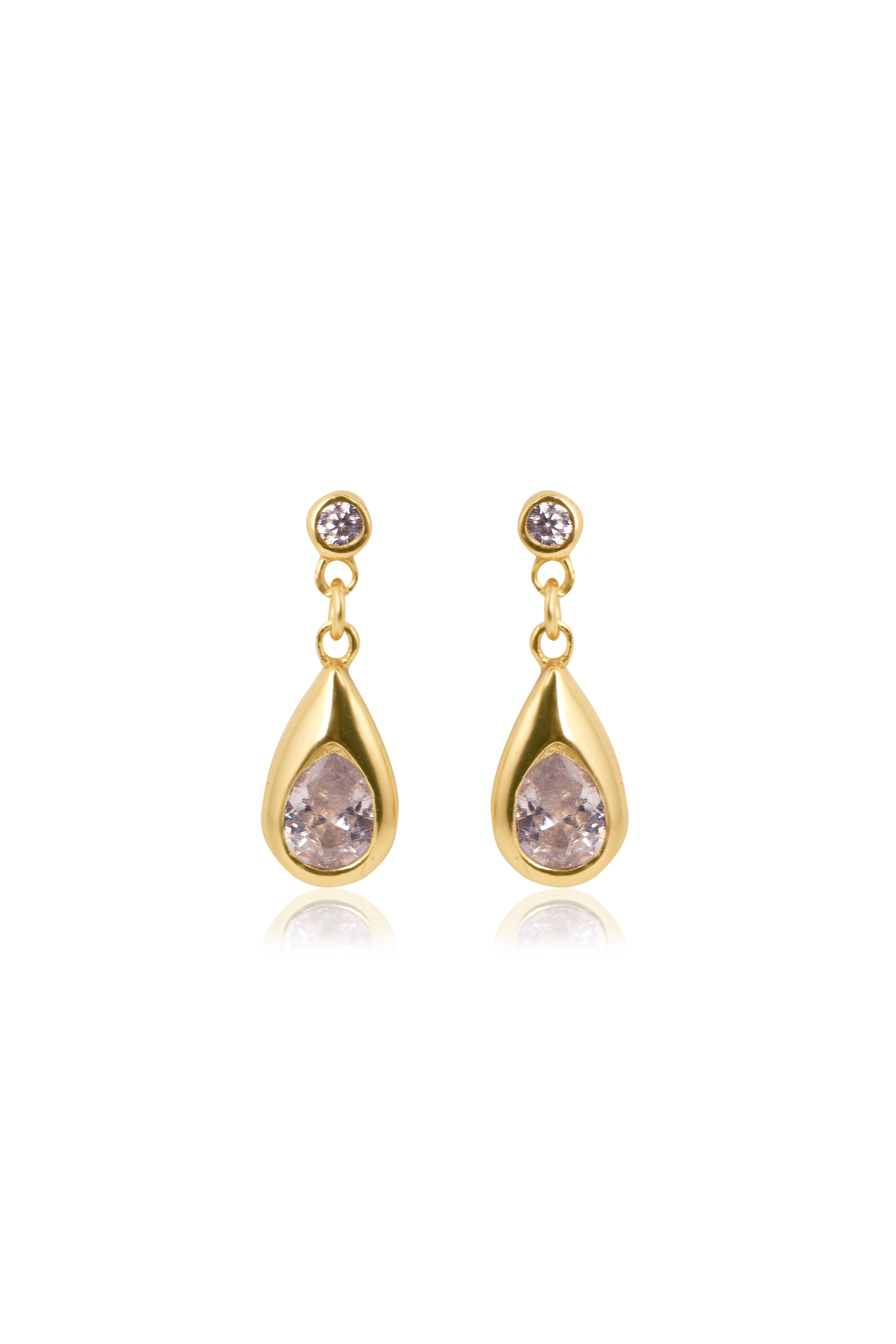 Golden tear earrings - Kyvengy jewelry