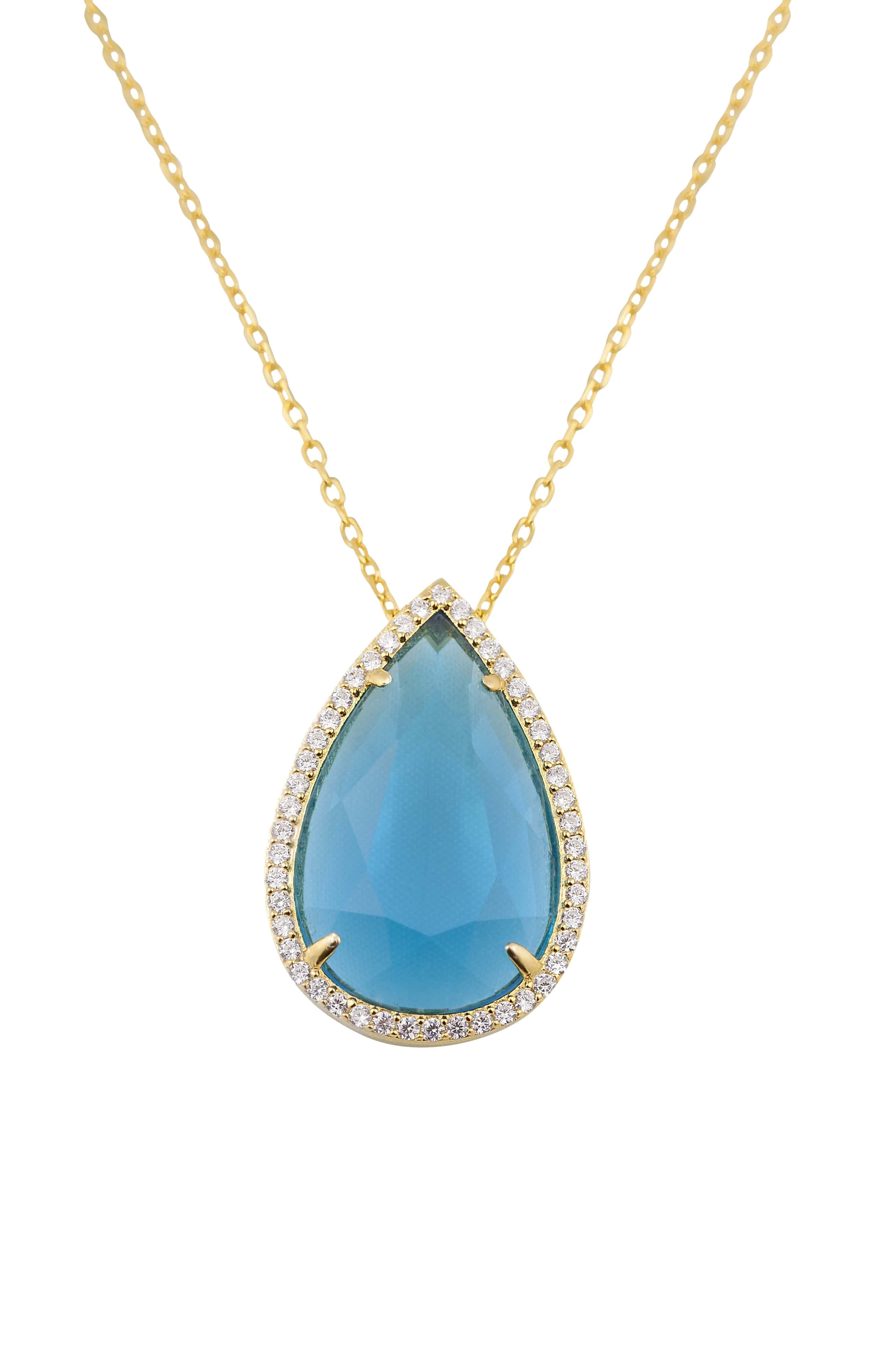 Blue tear necklace - Kyvengy